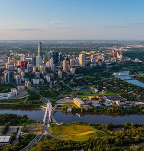 Blick aufs schöne Edmonton