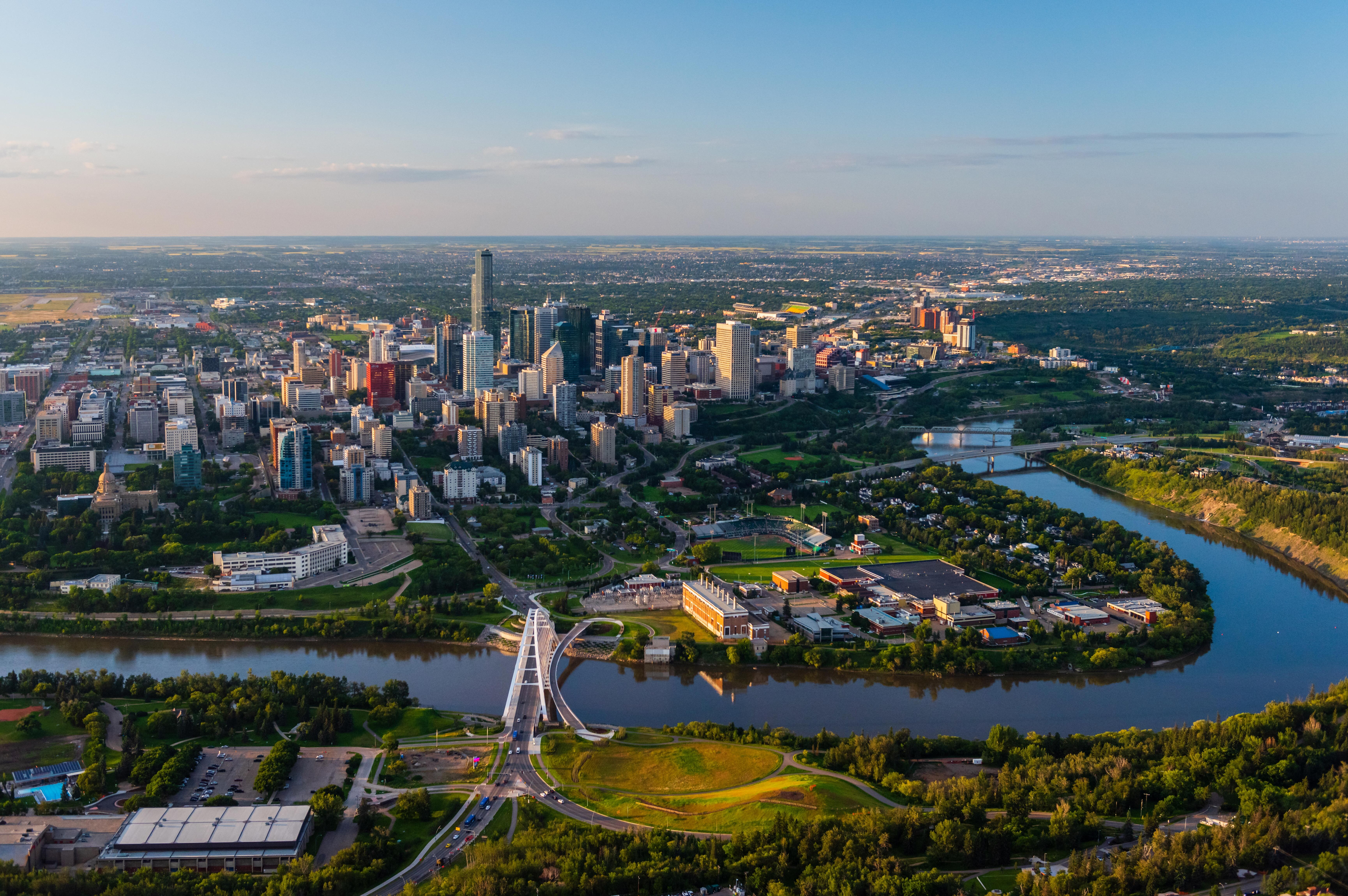 Blick aufs schöne Edmonton