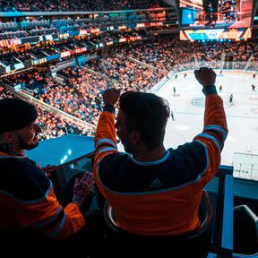 Die Edmonton Oilers im Rogers Place