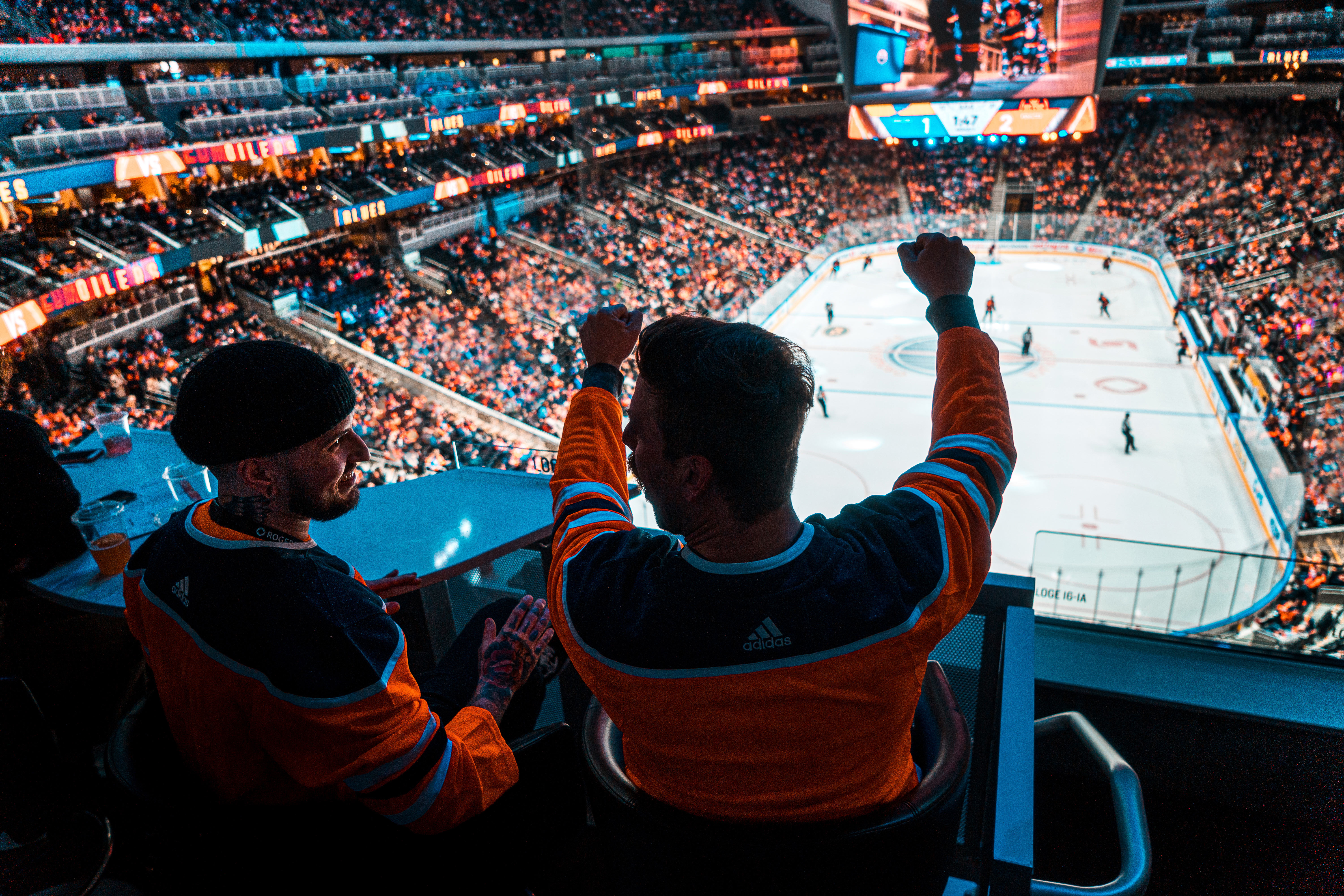 Die Edmonton Oilers im Rogers Place