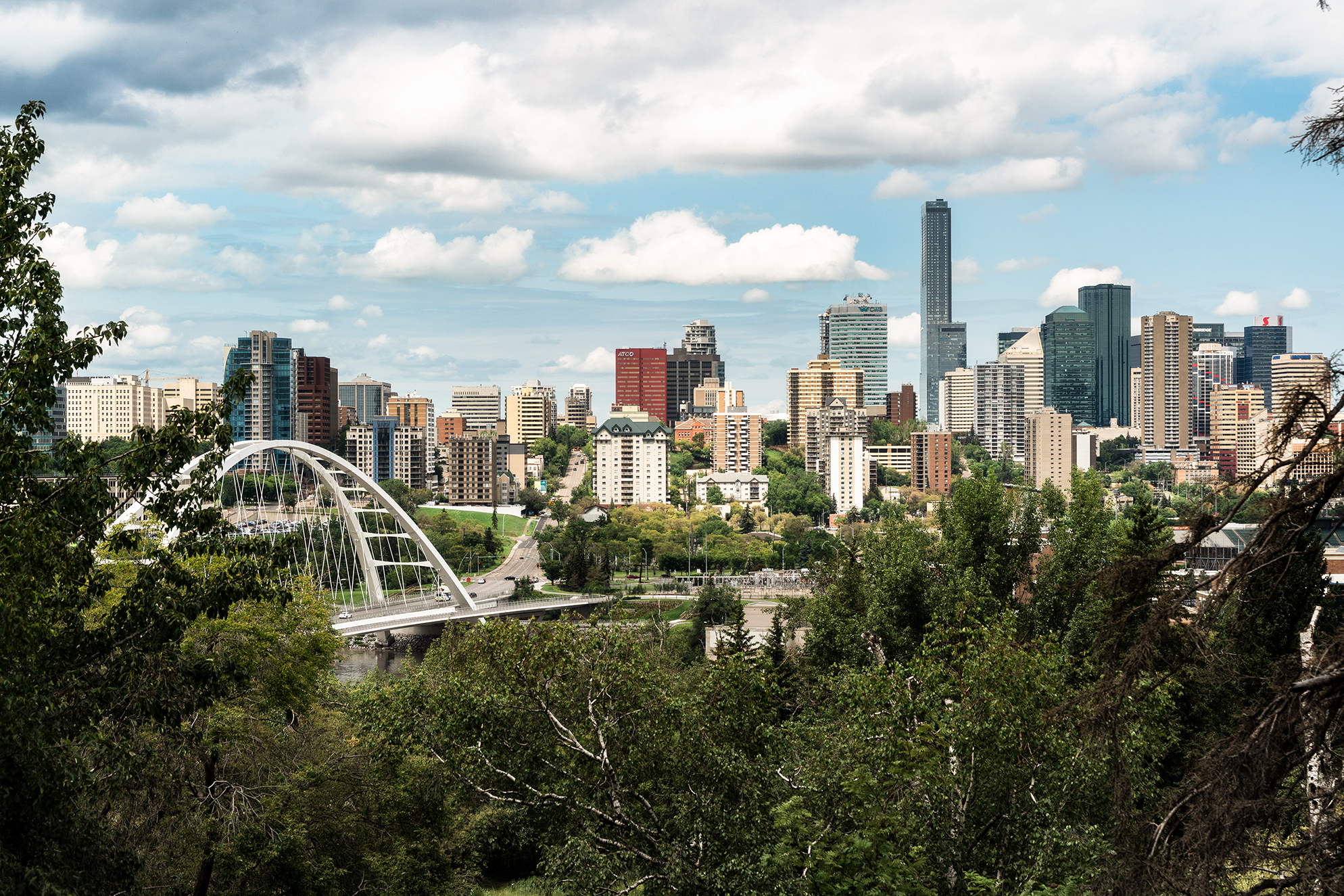 Die schöne Skyline von Edmonton