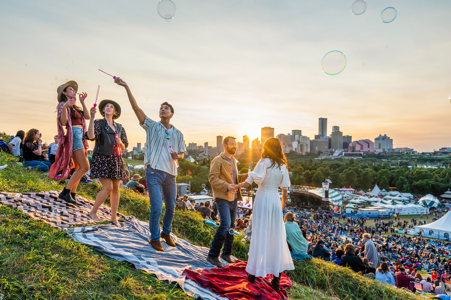 Gut besuchtes Folkmusik Festival in Edmonton in Alberta