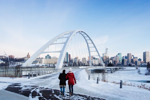 Die Walterdale Bridge in Edmonton Die Walterdale Bridge in Edmonton