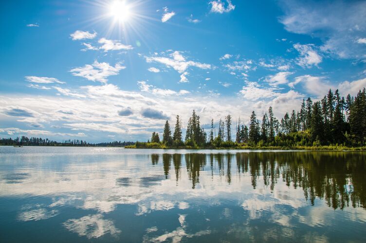 Ein See in der NÃ¤he von Edmonton