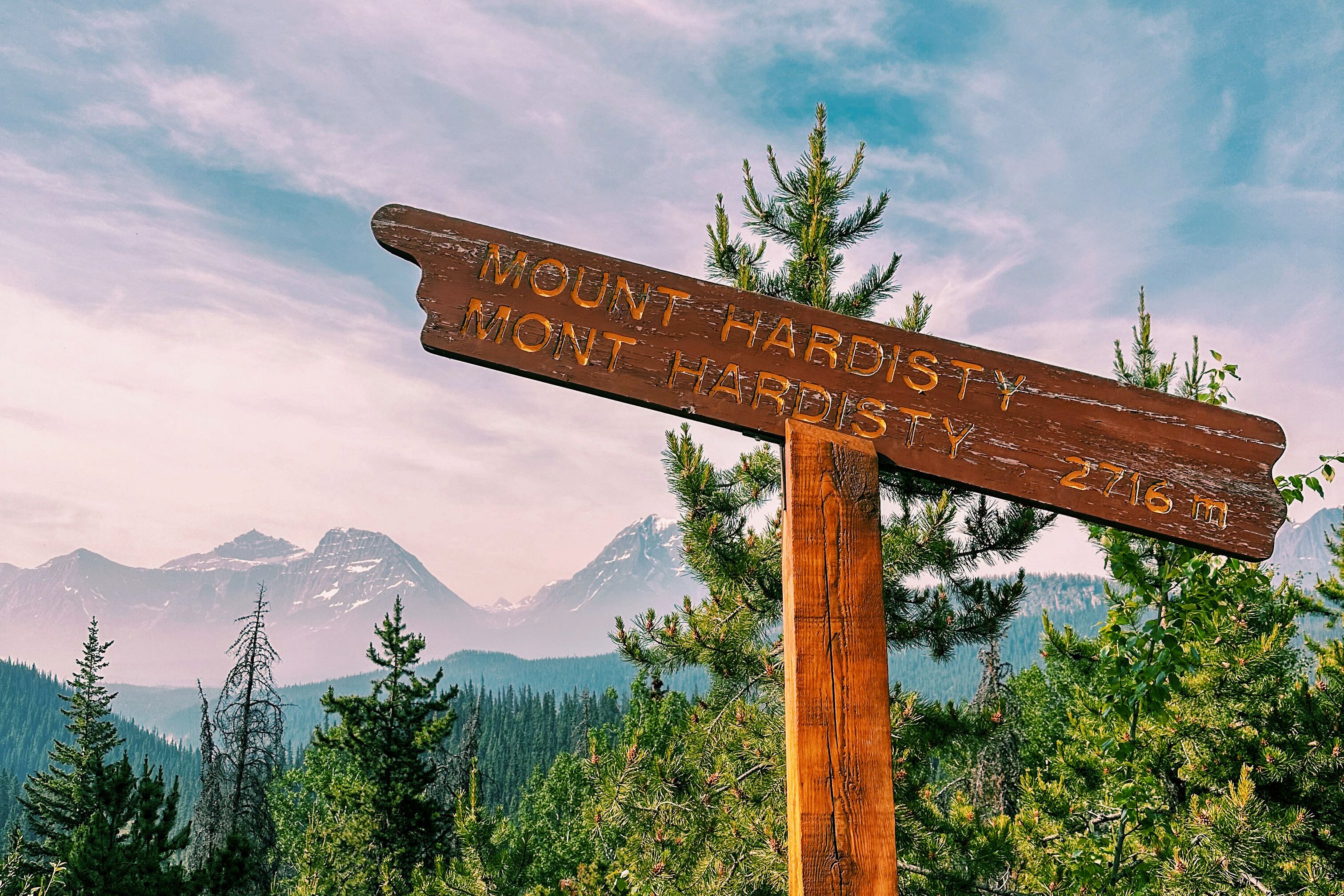 Schöne Berglandschaft im Icefields Parkway in Kanada