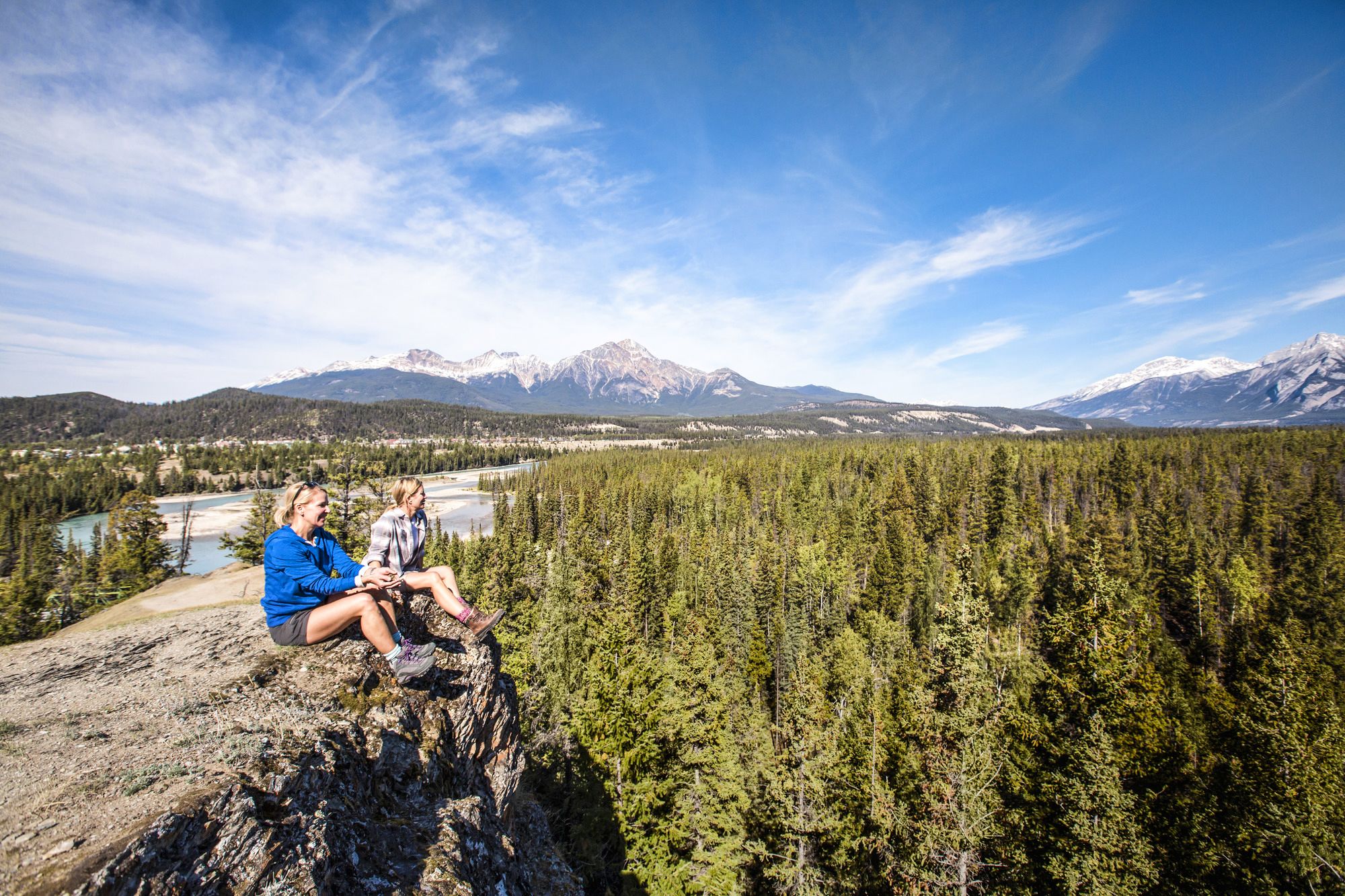 Pause machen vom Wandern im Jasper Nationalpark