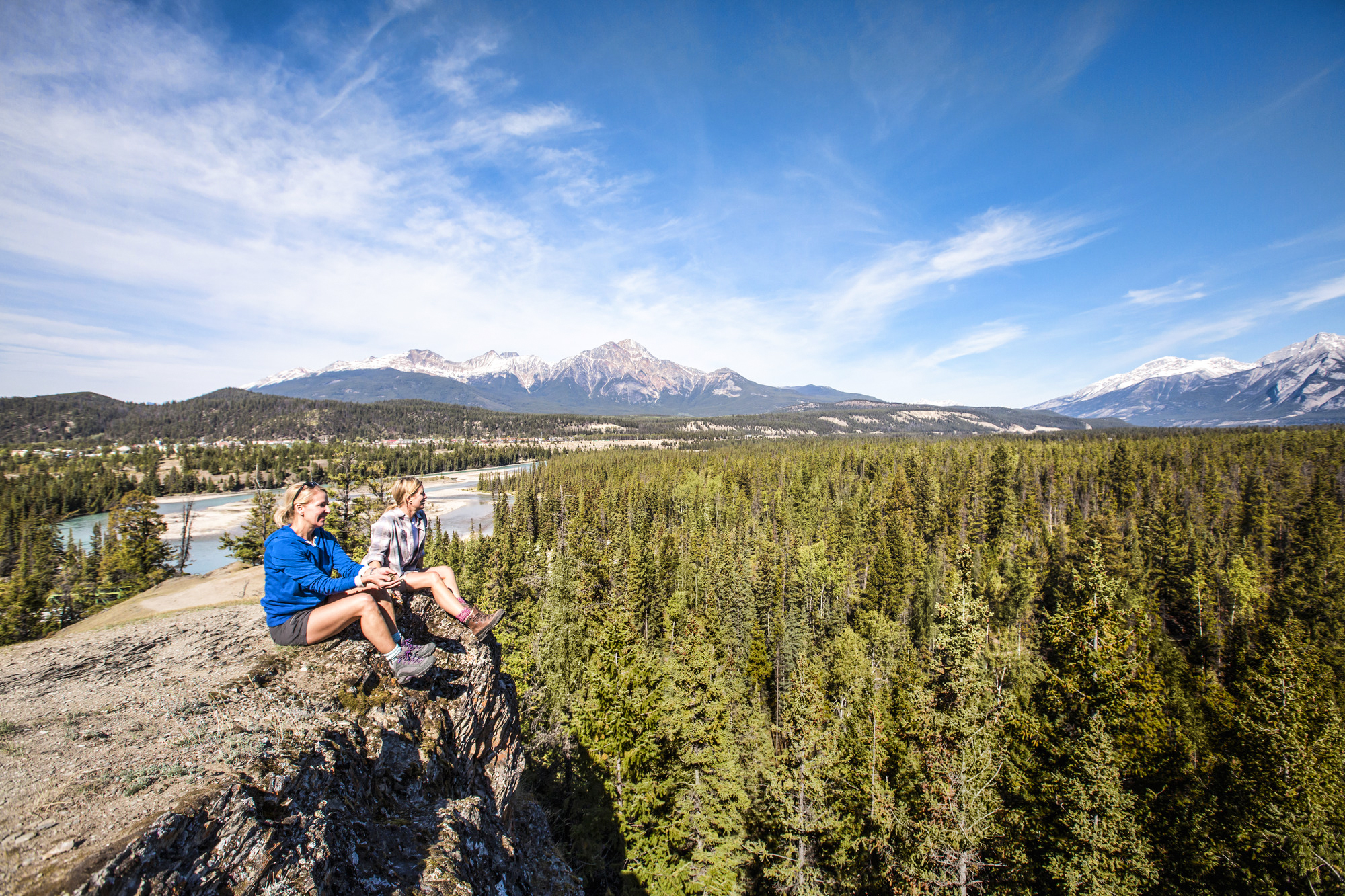 Pause machen vom Wandern im Jasper Nationalpark