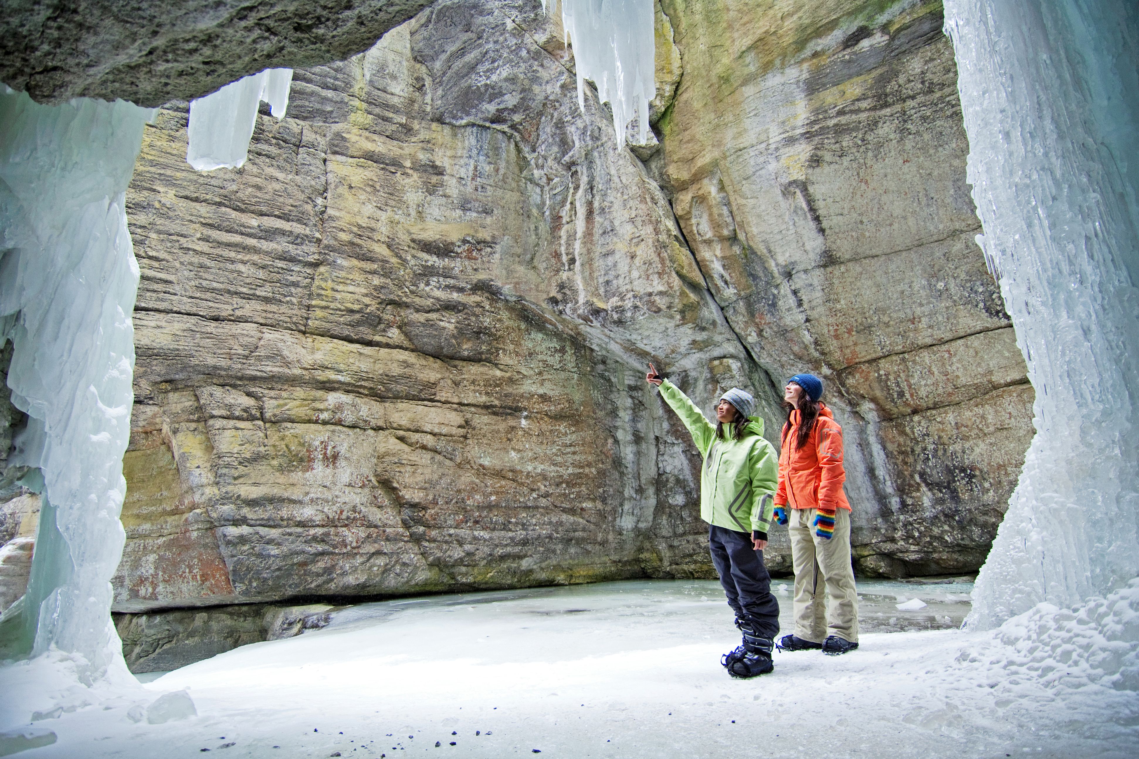 Exkursion im Maligne Canyon