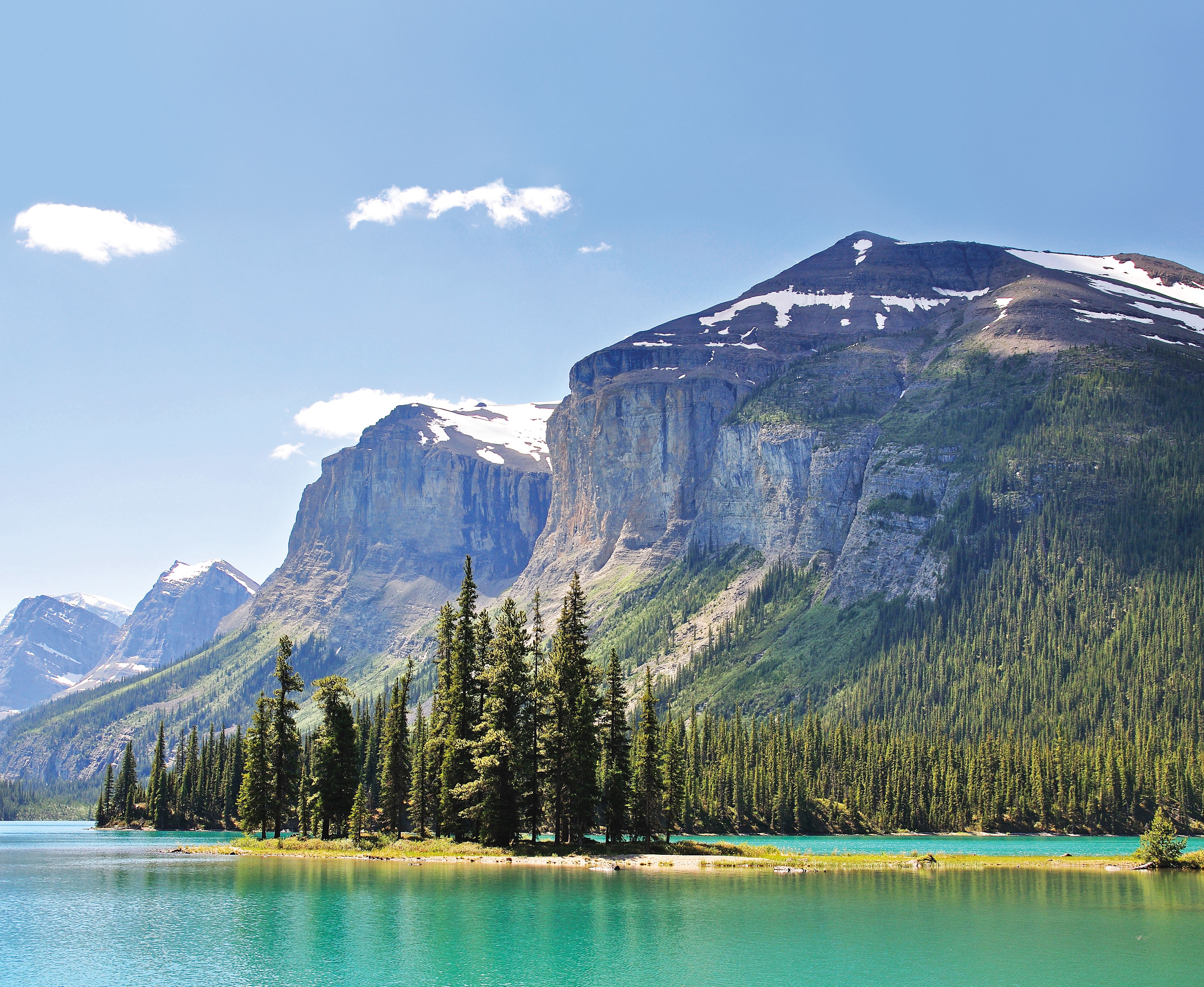 Blick auf den Maligne Lake