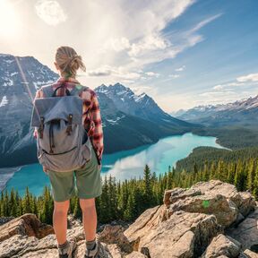 Wanderung zum traumhaften Peyto Lake in den kanadischen Rocky Mountains