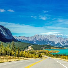 Panorama des Abraham Lake und Allstone Peak, Kananaskis Country, Alberta