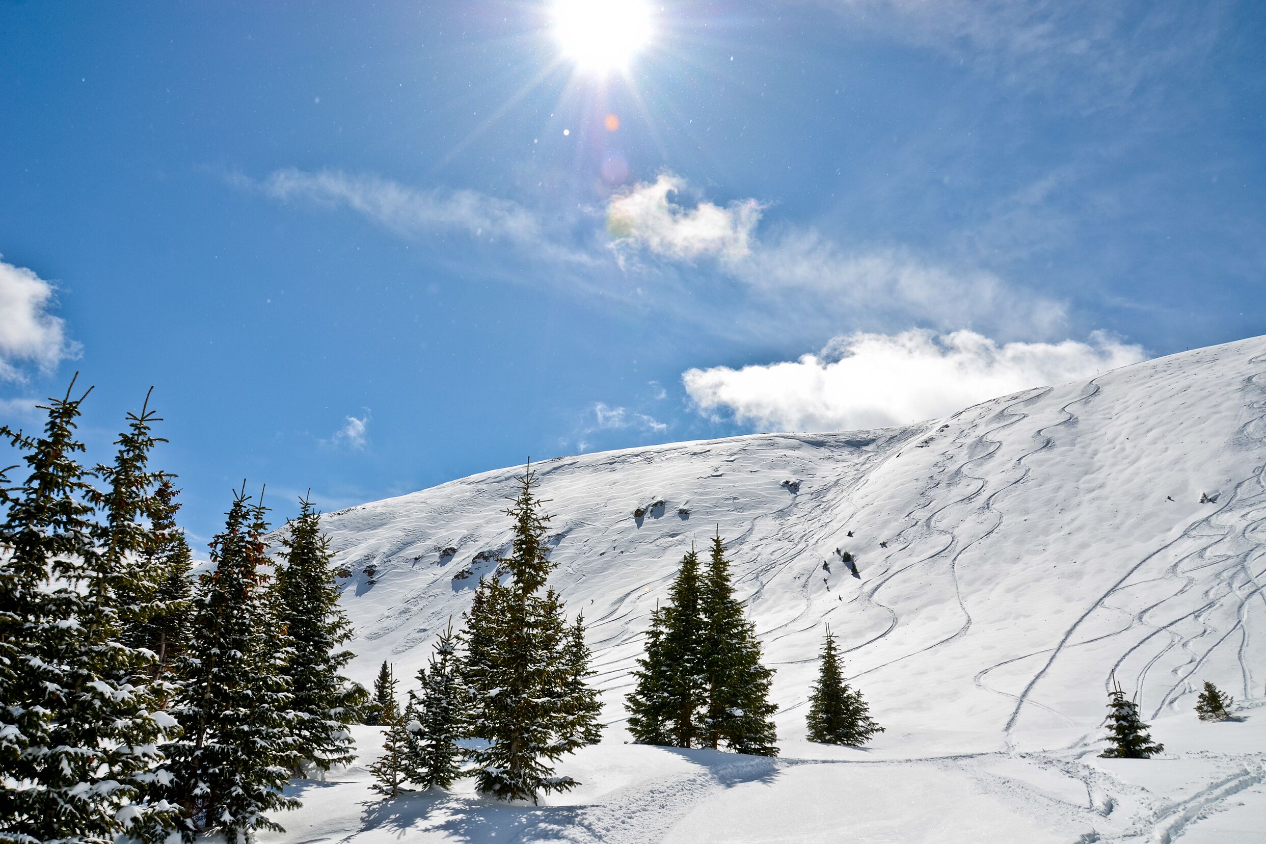 Piste im Winter Park in Colorado, USA