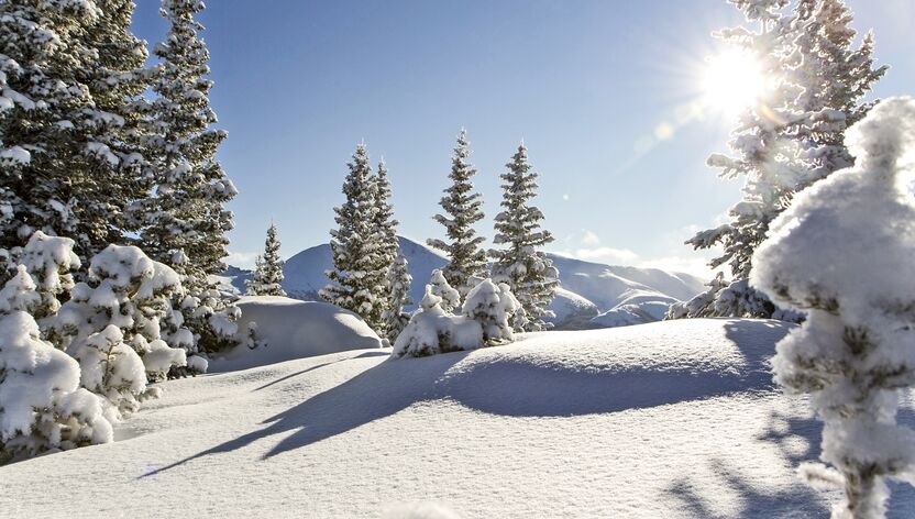 Schneeaufnahme im Winter Park in Colorado, USA Schneeaufnahme im Winter Park in Colorado, USA