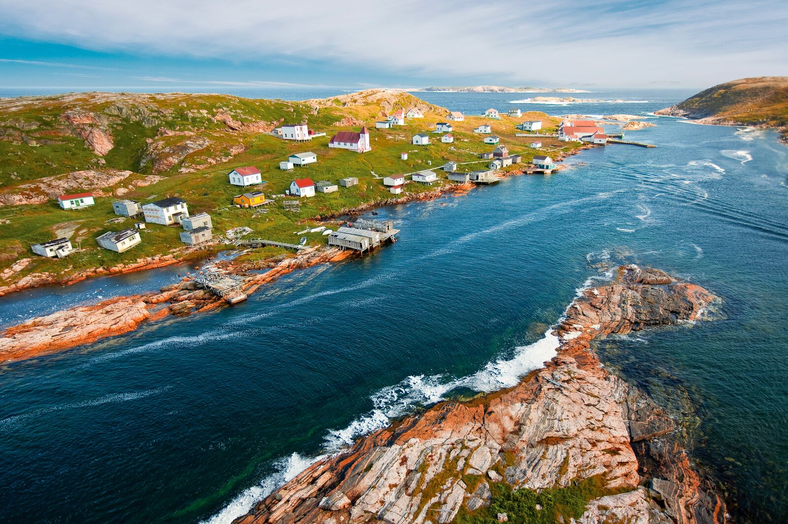 Blick auf den idyllischen Ort Battle Harbour in Labrador