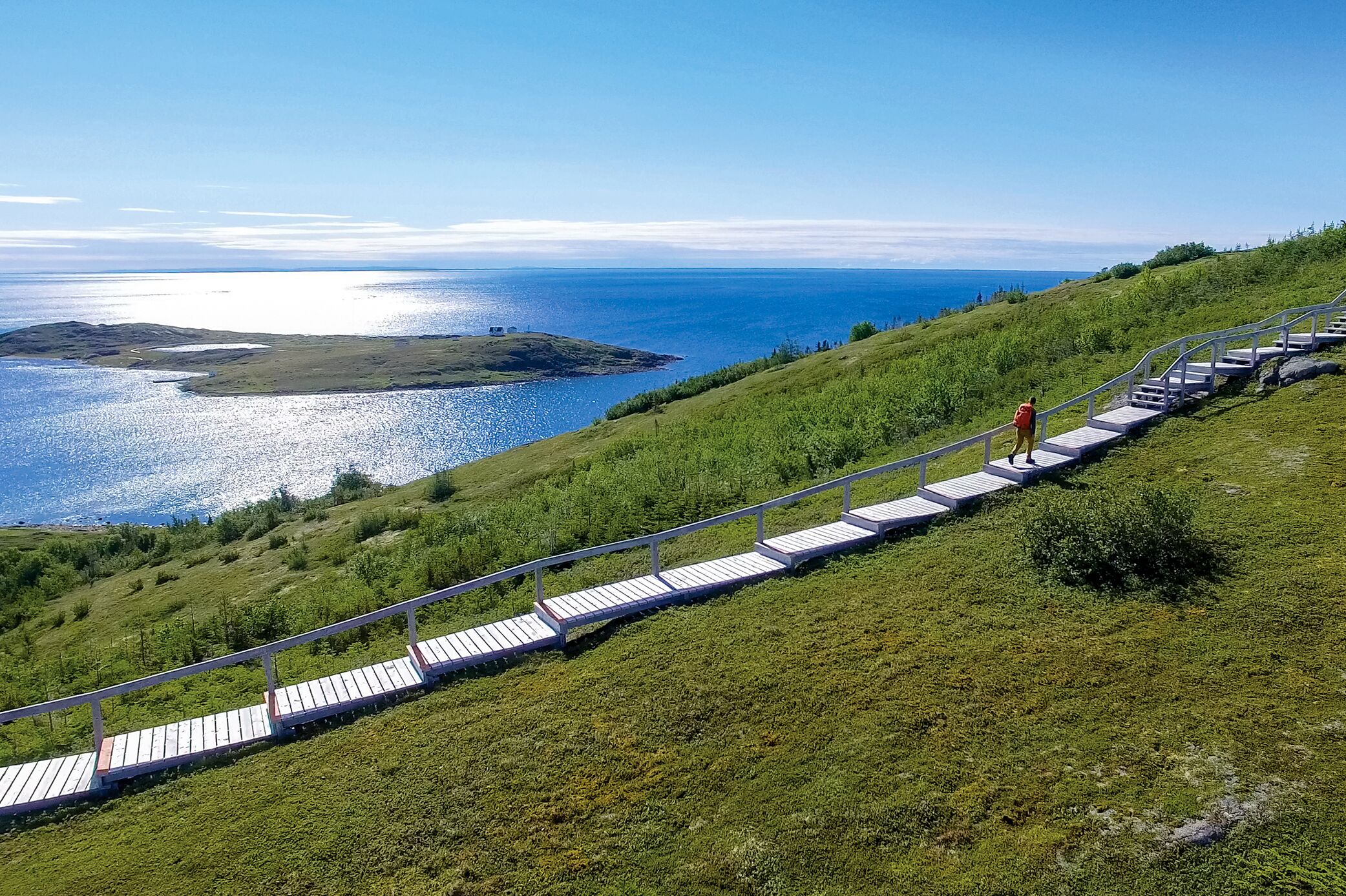 Ein Wanderer am Red Bay