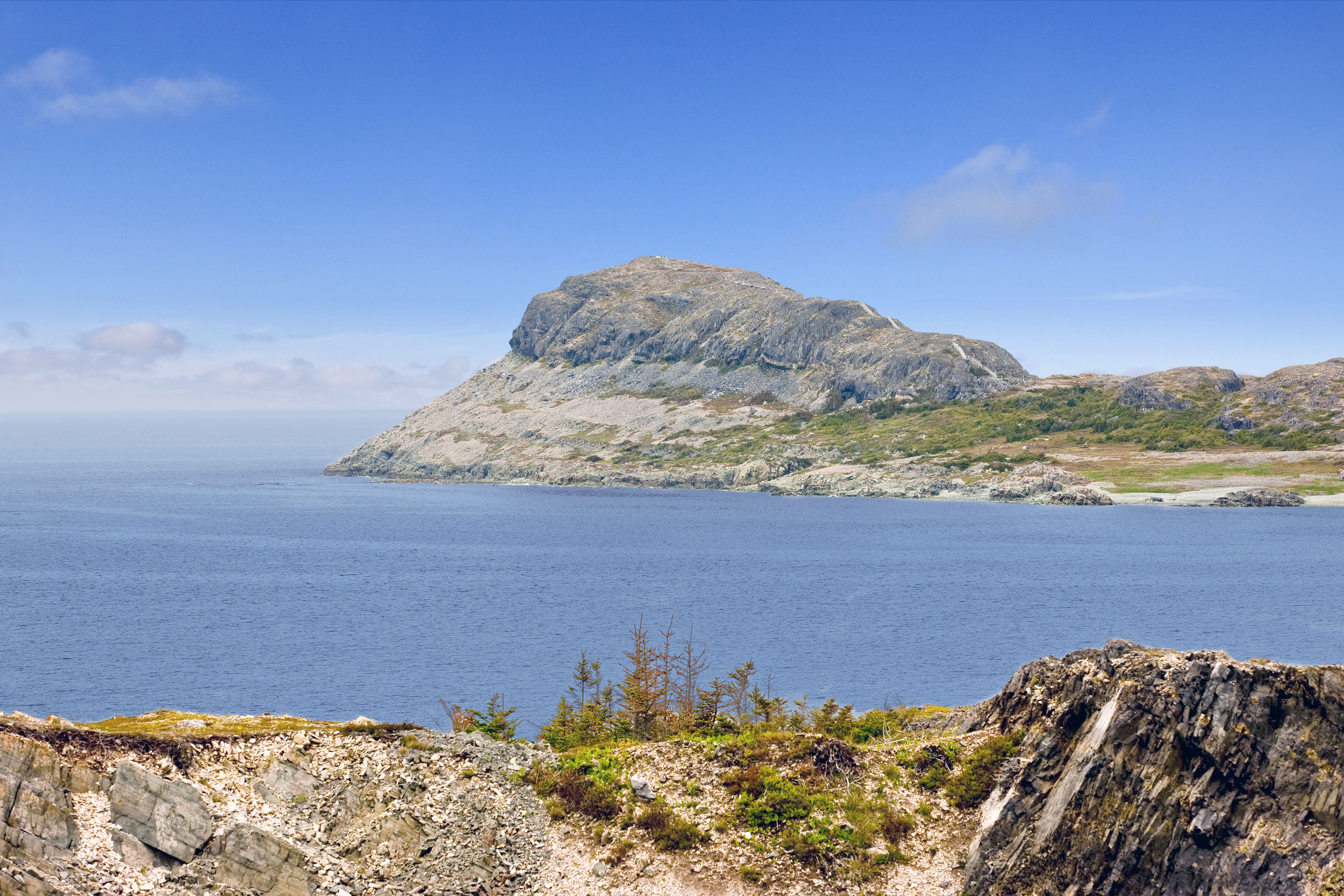 Blick auf den Brimstone Head, Fogo Island