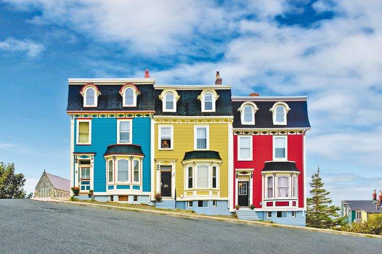 Bunte Häuser in St. John's