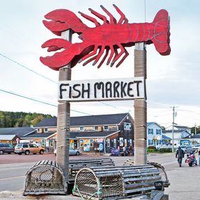 Fischmarkt in Alma, New Brunswick