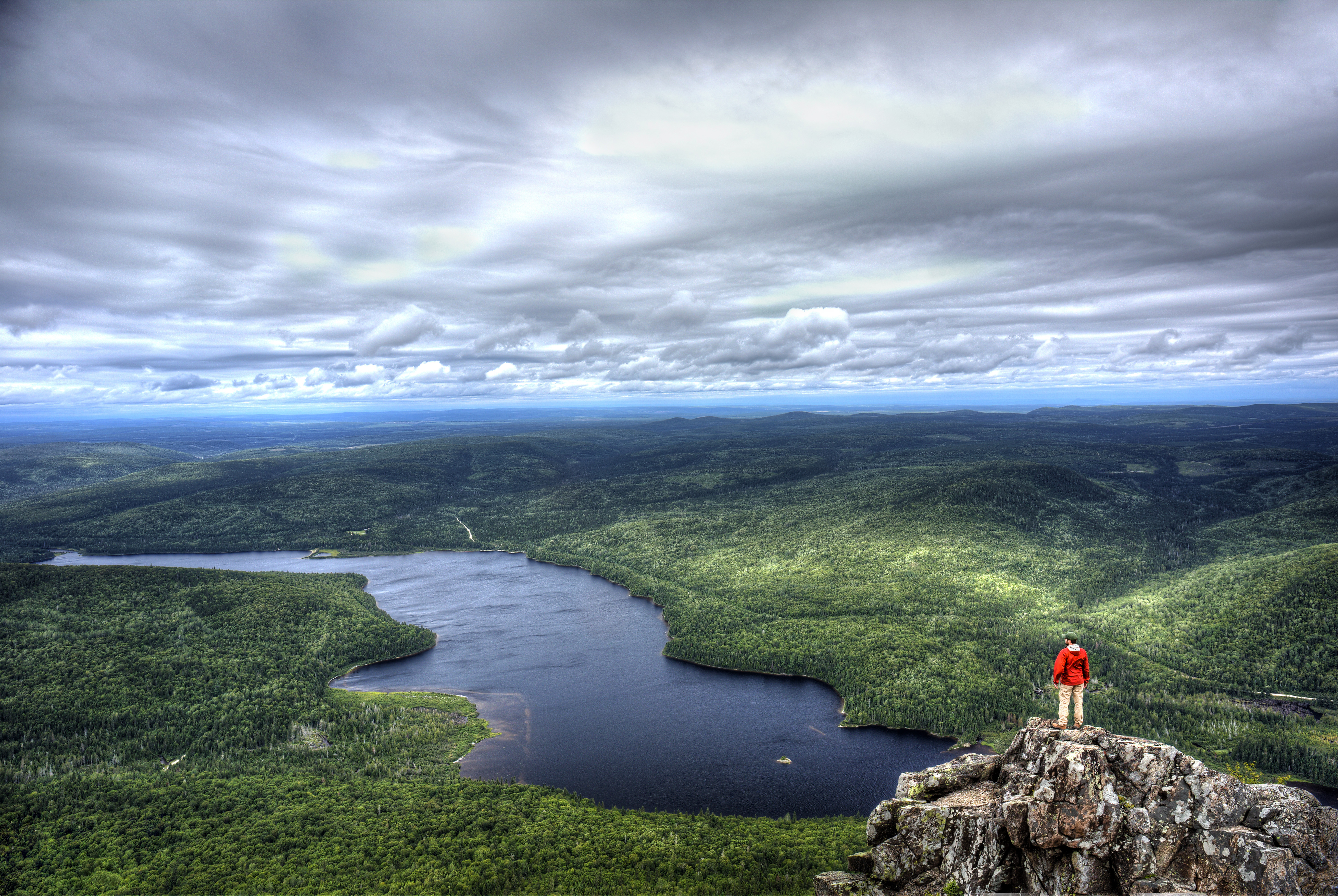 Hiker at Mount Carleton