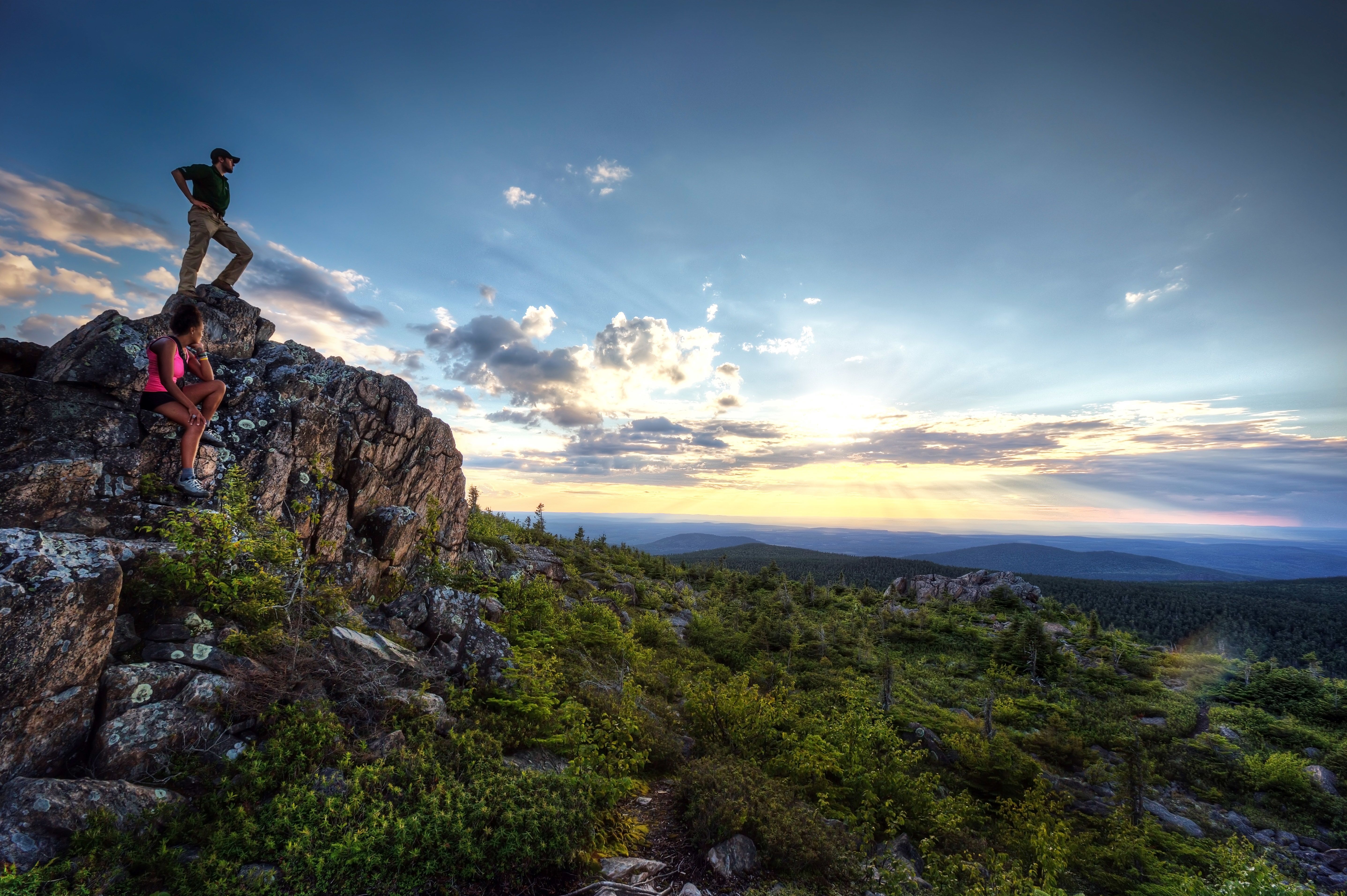 Wanderer auf dem Mount Carleton