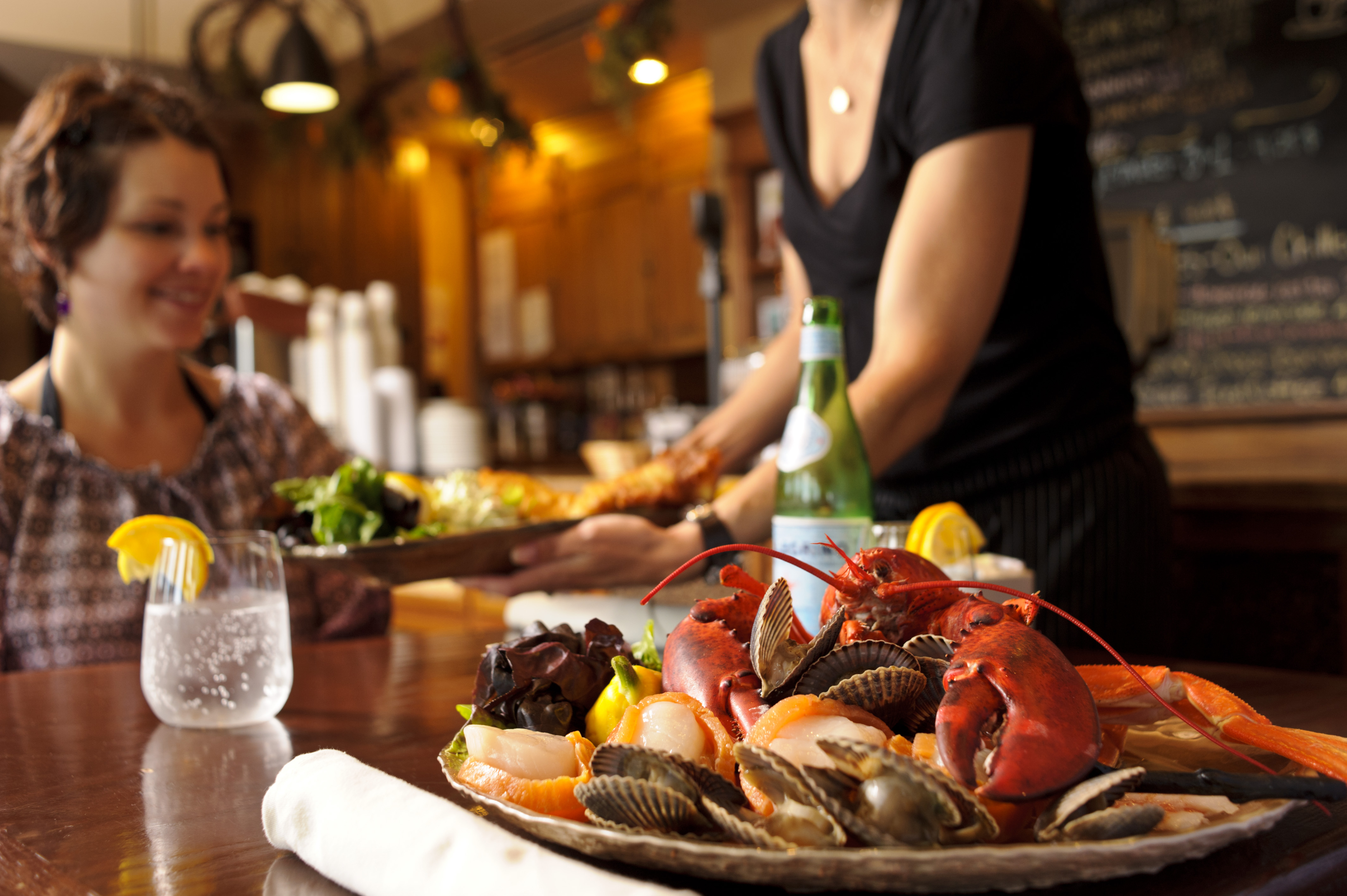 Meeres-Spezialitäen im urigen Restaurant in New Brunswick