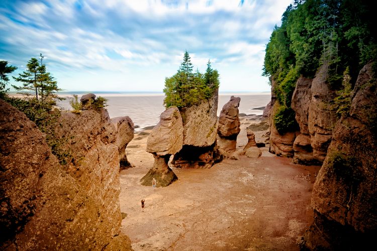 Die Hopewell Rocks in New Brunswick, Kanada