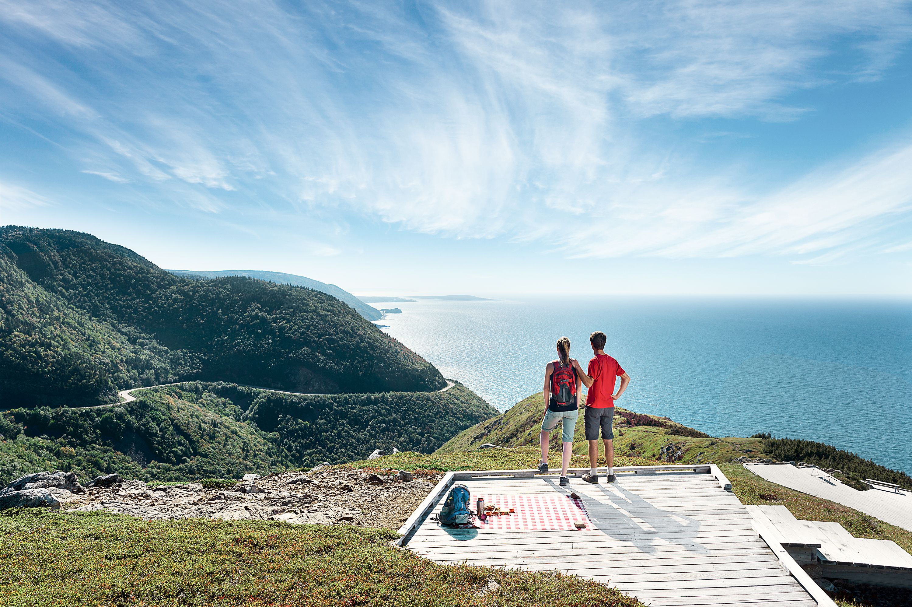 Aussichtsplattform am Cabot Trail in Nova Scotia