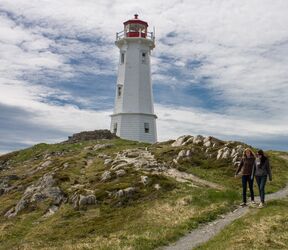 Leuchtturm der Festung von Louisbourg in Nova Scotia