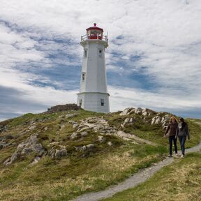 Leuchtturm der Festung von Louisbourg in Nova Scotia