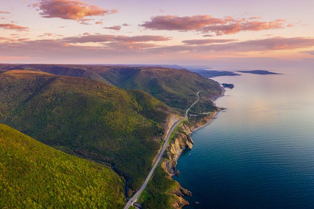Blick auf den Cabot Trail im Cape Breton Highlands National Park Blick auf den Cabot Trail im Cape Breton Highlands National Park