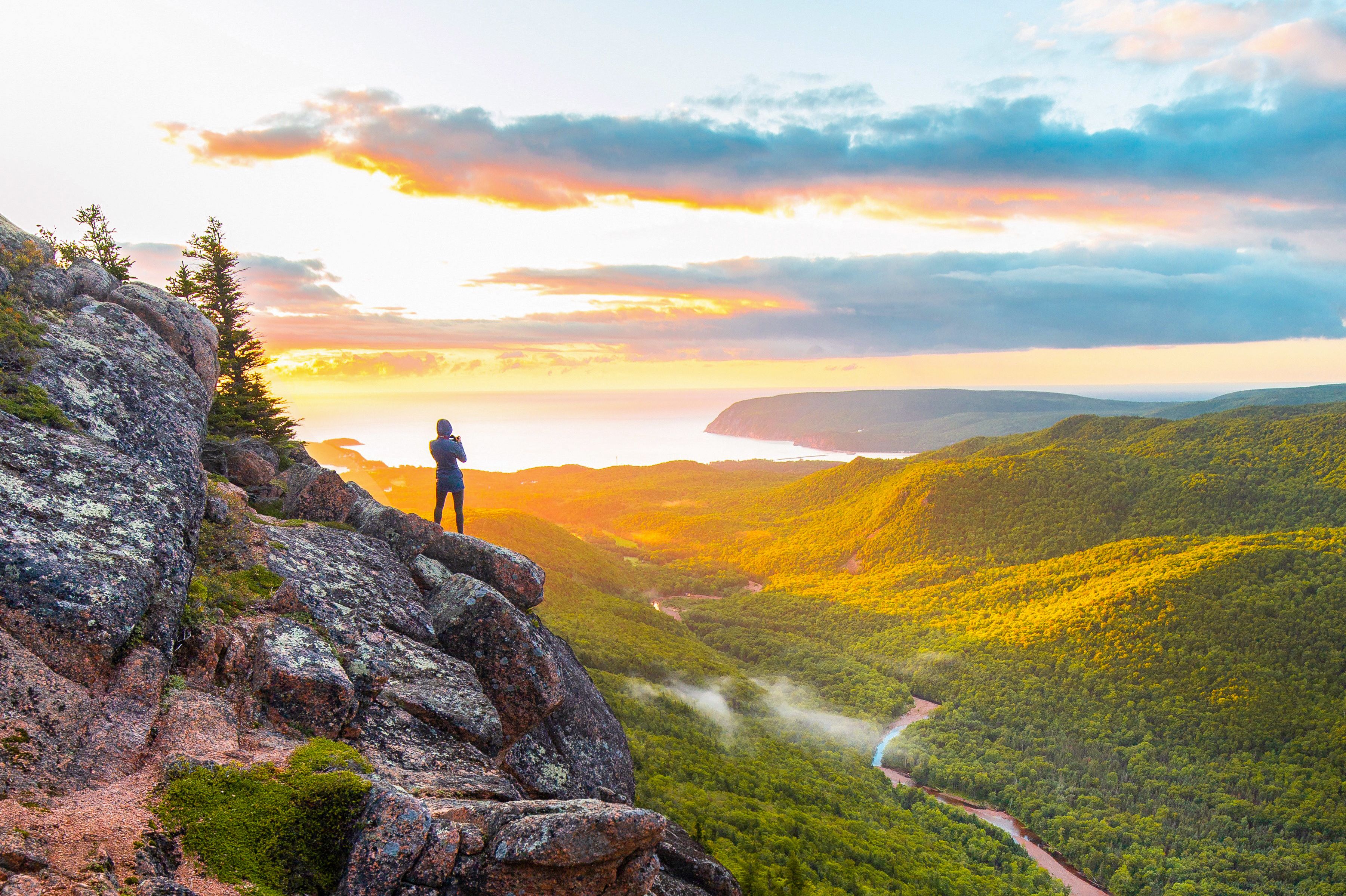 Aussicht ins Tal am Franey Trail in Nova Scotia