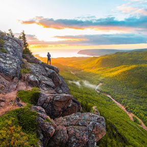 Aussicht ins Tal am Franey Trail in Nova Scotia