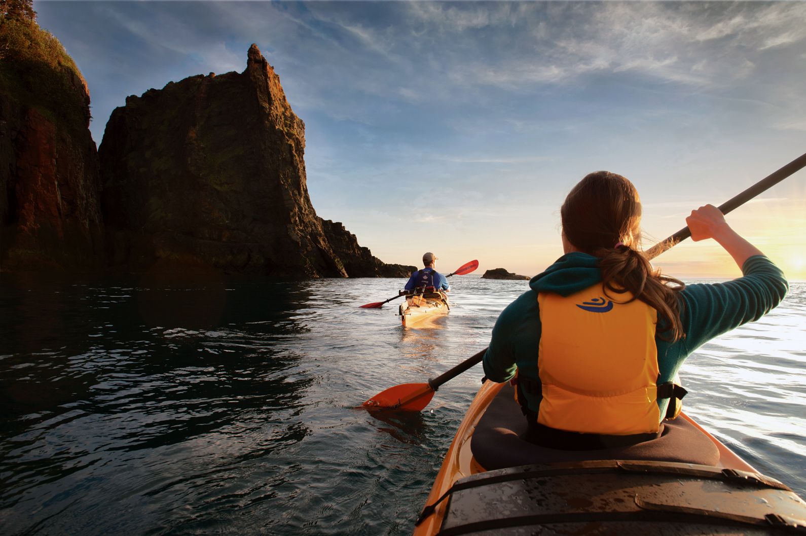 Kajaktour am Cape Chignecto Provincial Park in Nova Scotia, Kanada