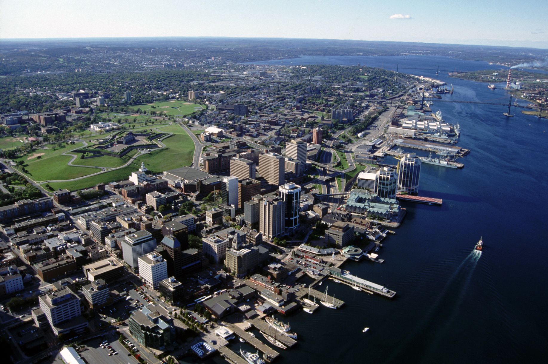 Blick auf den Hafen von Halifax