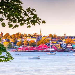 Blick auf den Hafen von Lunenburg in der kanadischen Provinz Nova Scotia