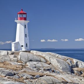 Leuchturm in Peggys Cove, Nova Scotia