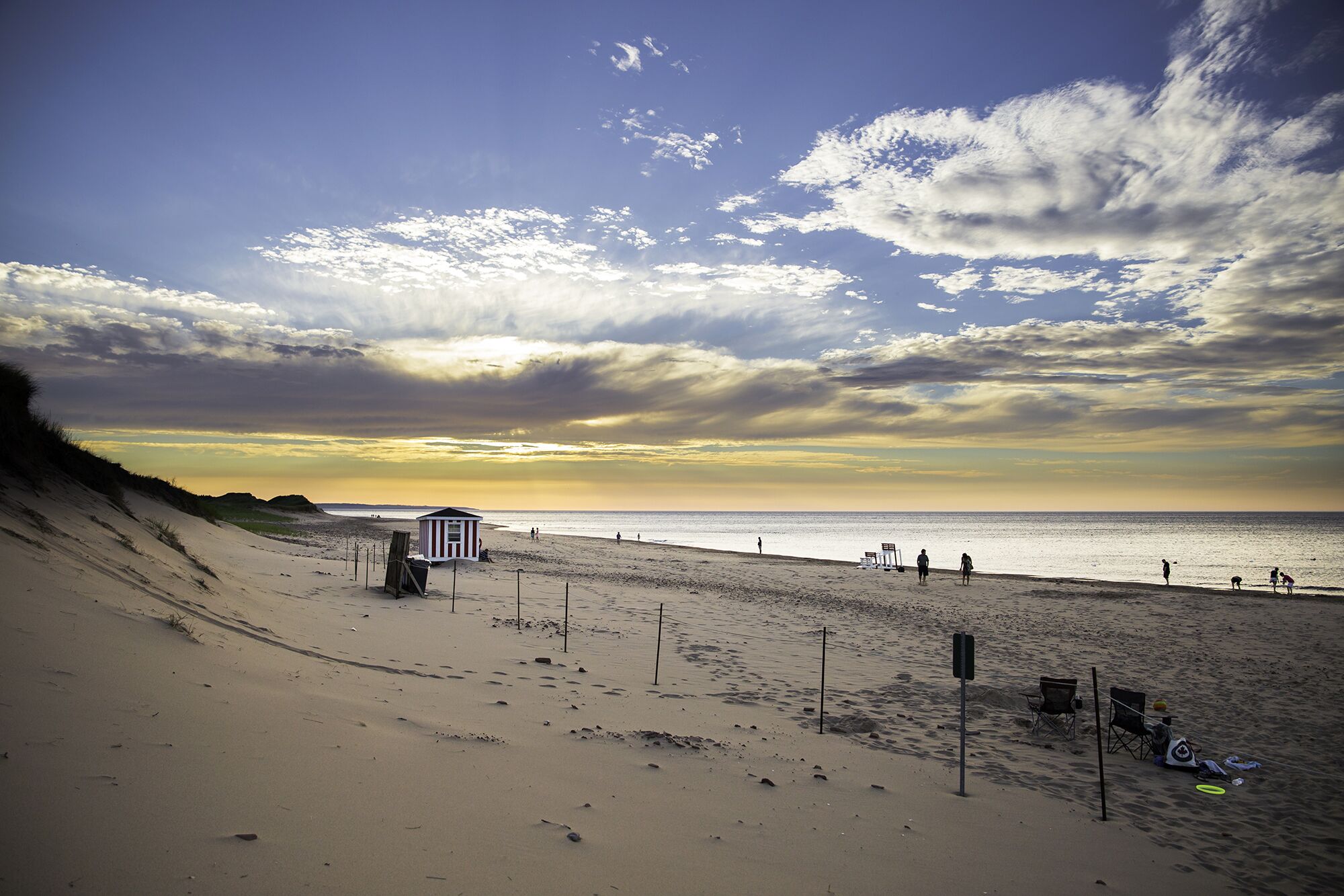 Sonnenuntergang am Strand von Cavendish