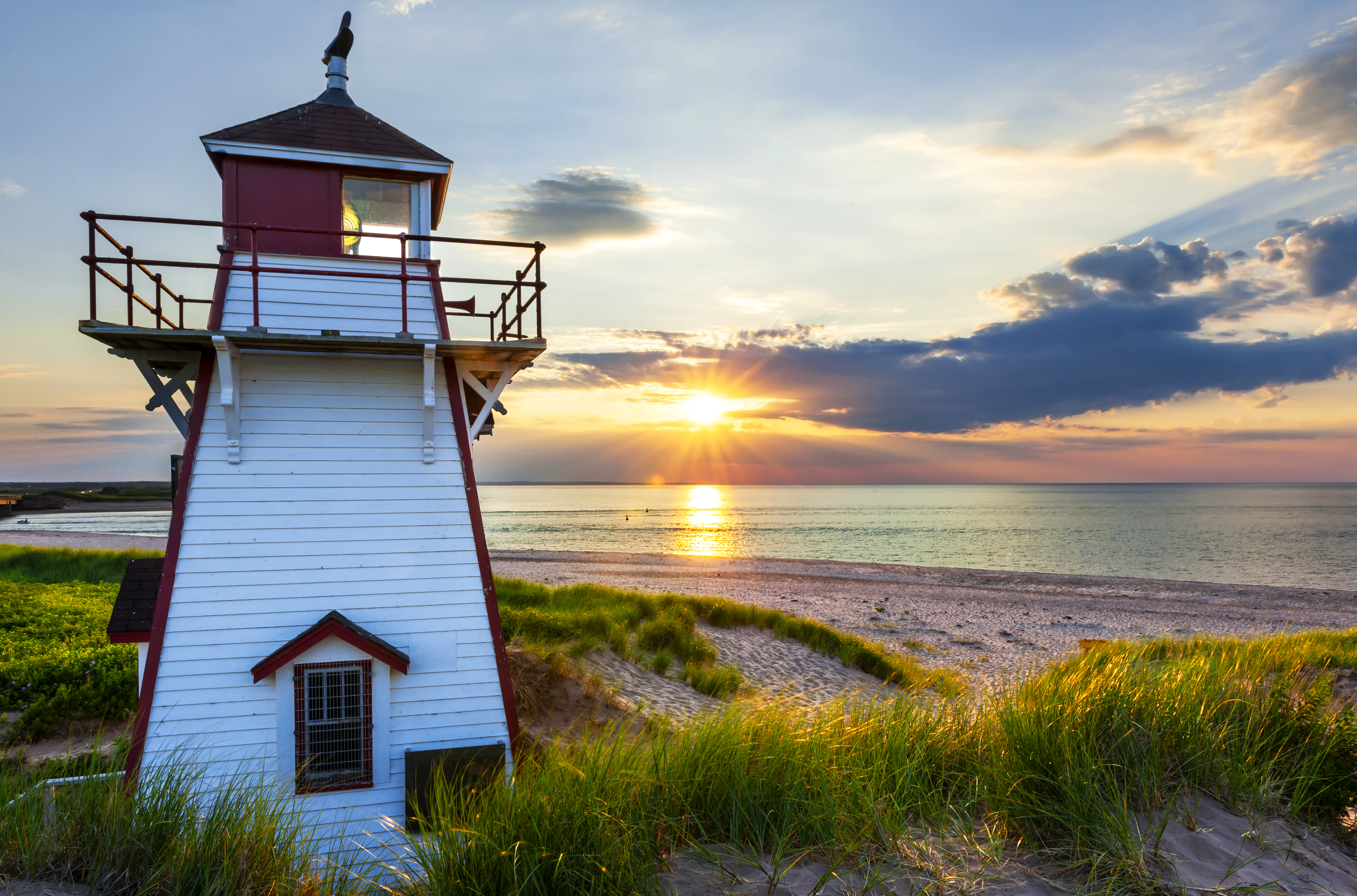 Das idyllische Covehead Harbour Lighthouse auf Prince Edward Island