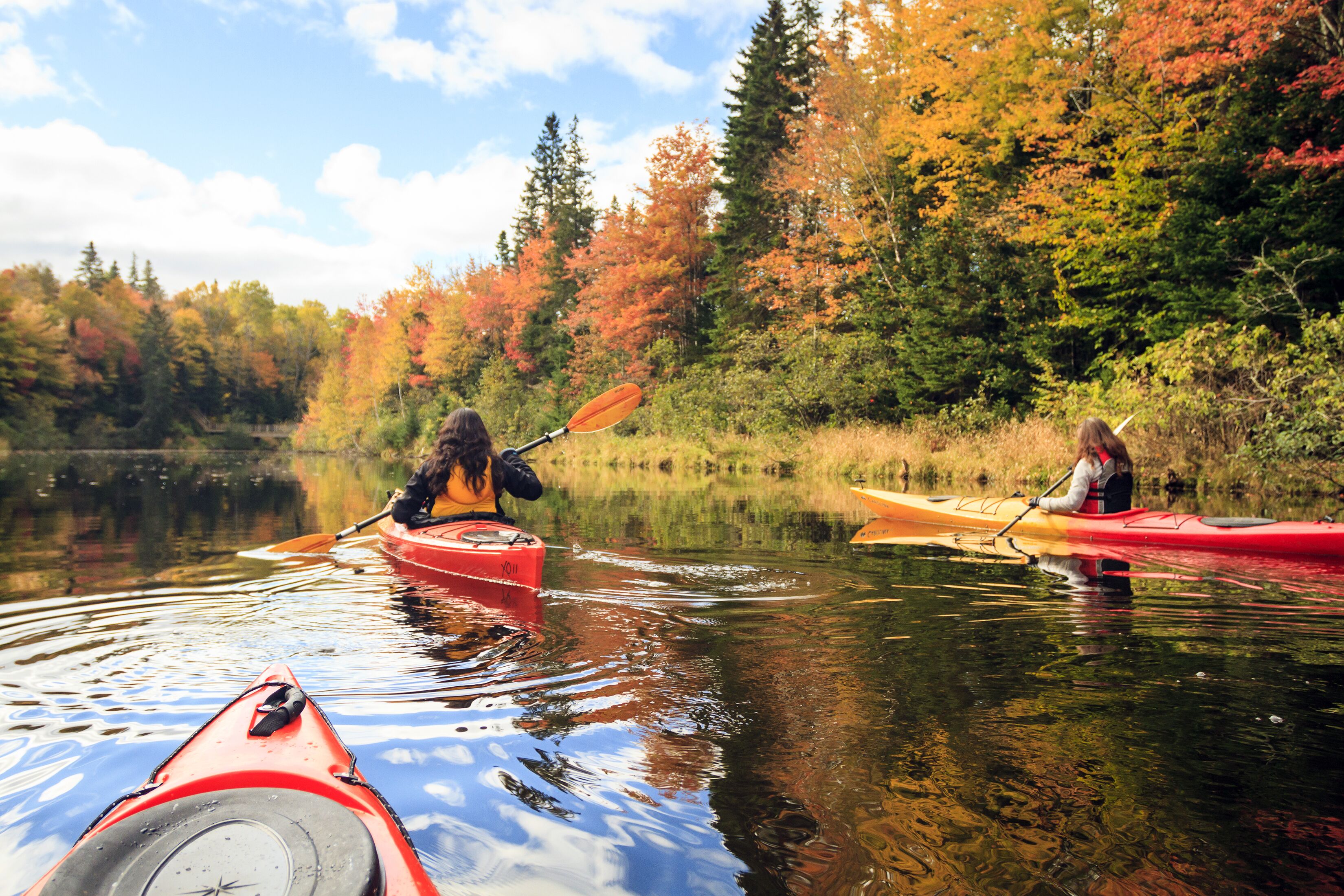 Kayaking in autumn colours