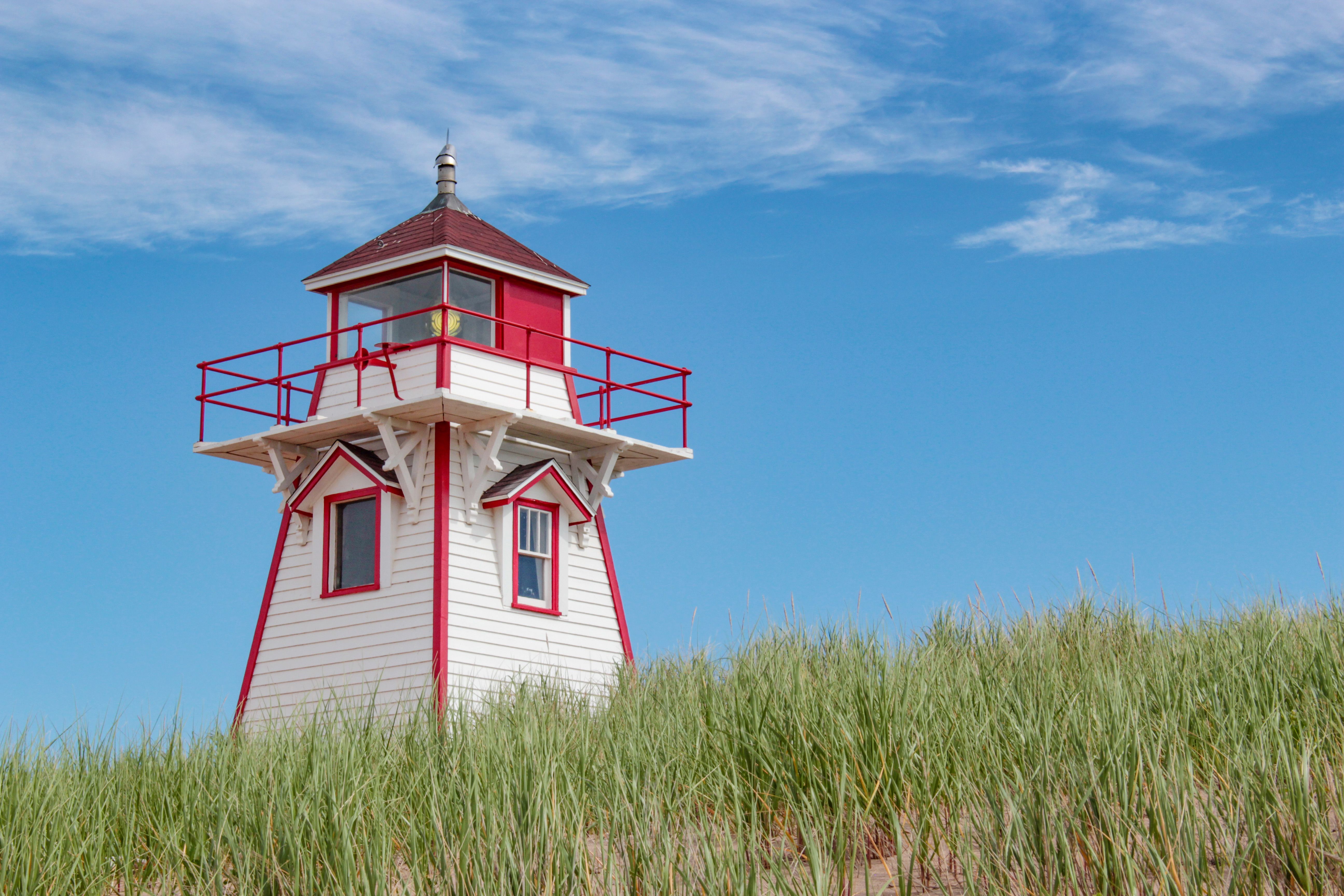 Der Leuchtturm am Covehead Harbour auf Prince Edward Island in Kanada