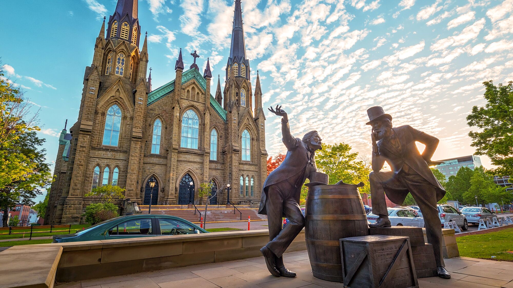 Die bekannte St. Dunstan's Basilica in Charlottetown, der Hauptstadt von Prince Edward Island Die bekannte St. Dunstan's Basilica in Charlottetown, der Hauptstadt von Prince Edward Island
