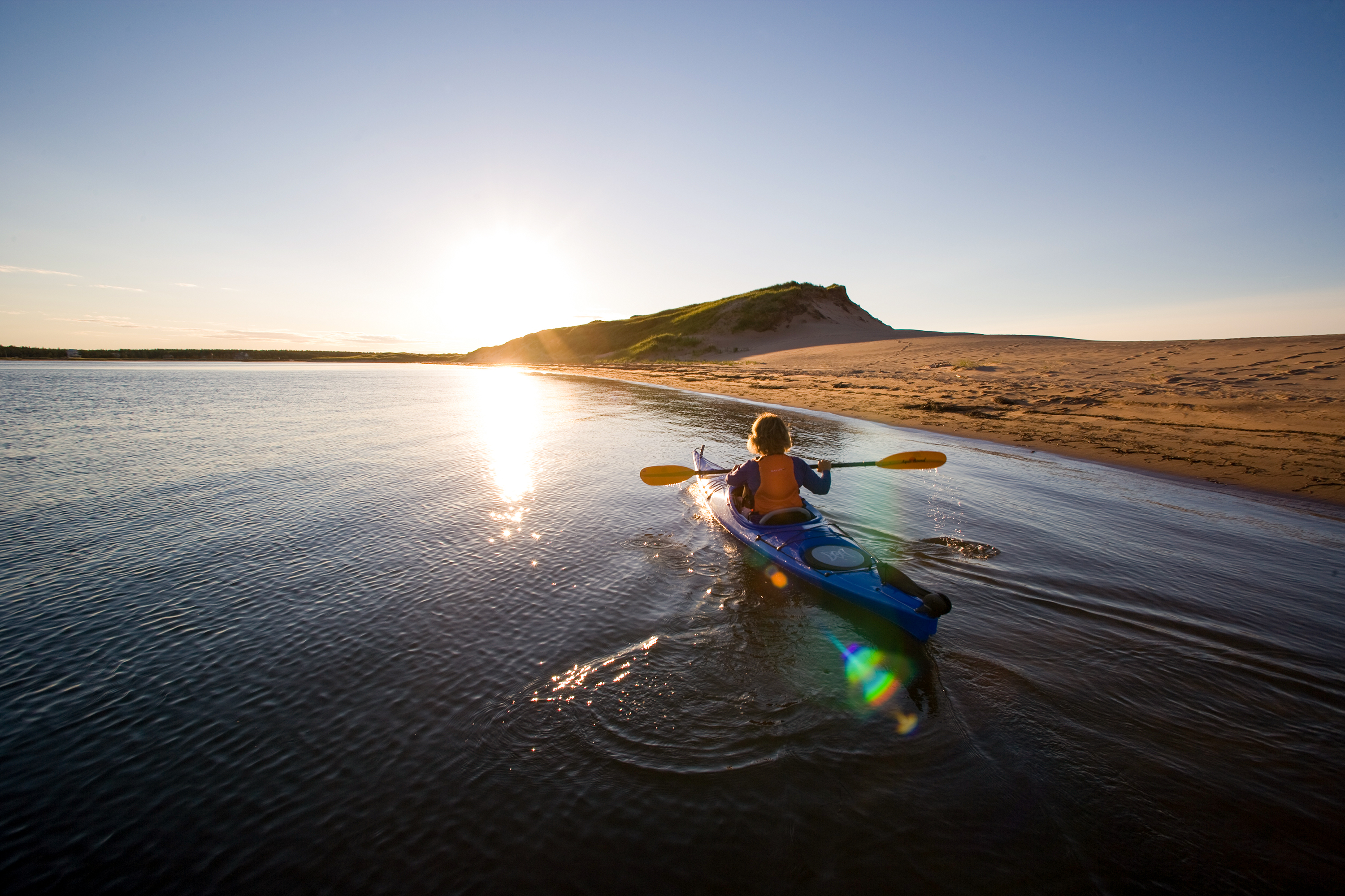 Mit dem Kayak unterwegs in der Tracadie Bay des Prince Edward Island National Parks