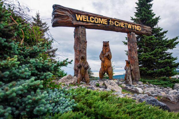 Bärige Begrüßung in Chetwynd Bärige Begrüßung in Chetwynd