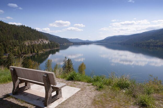 Ausblick auf den Christina Lake in British Columbia Ausblick auf den Christina Lake in British Columbia