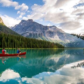 Kanu fahren auf dem Emerald Lake