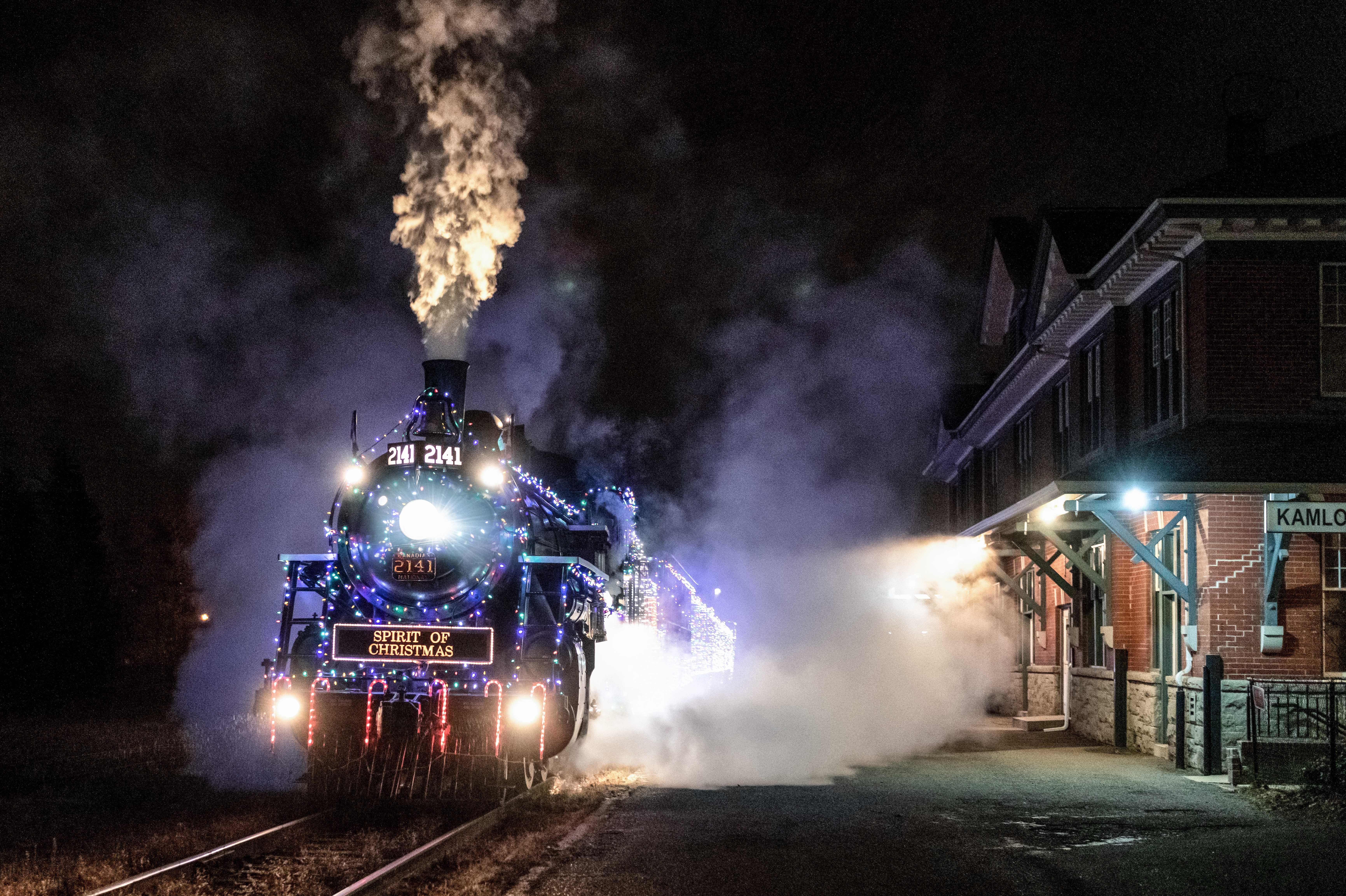 Kamloops Heritage Railway an Weihnachten