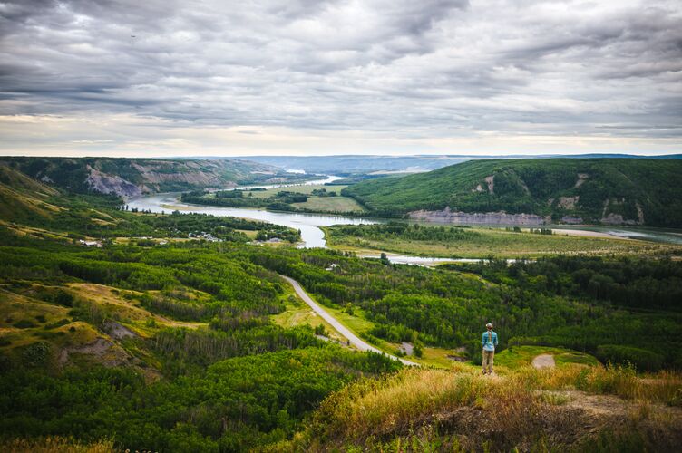 Blick auf Fort St. John am Alaska Highway