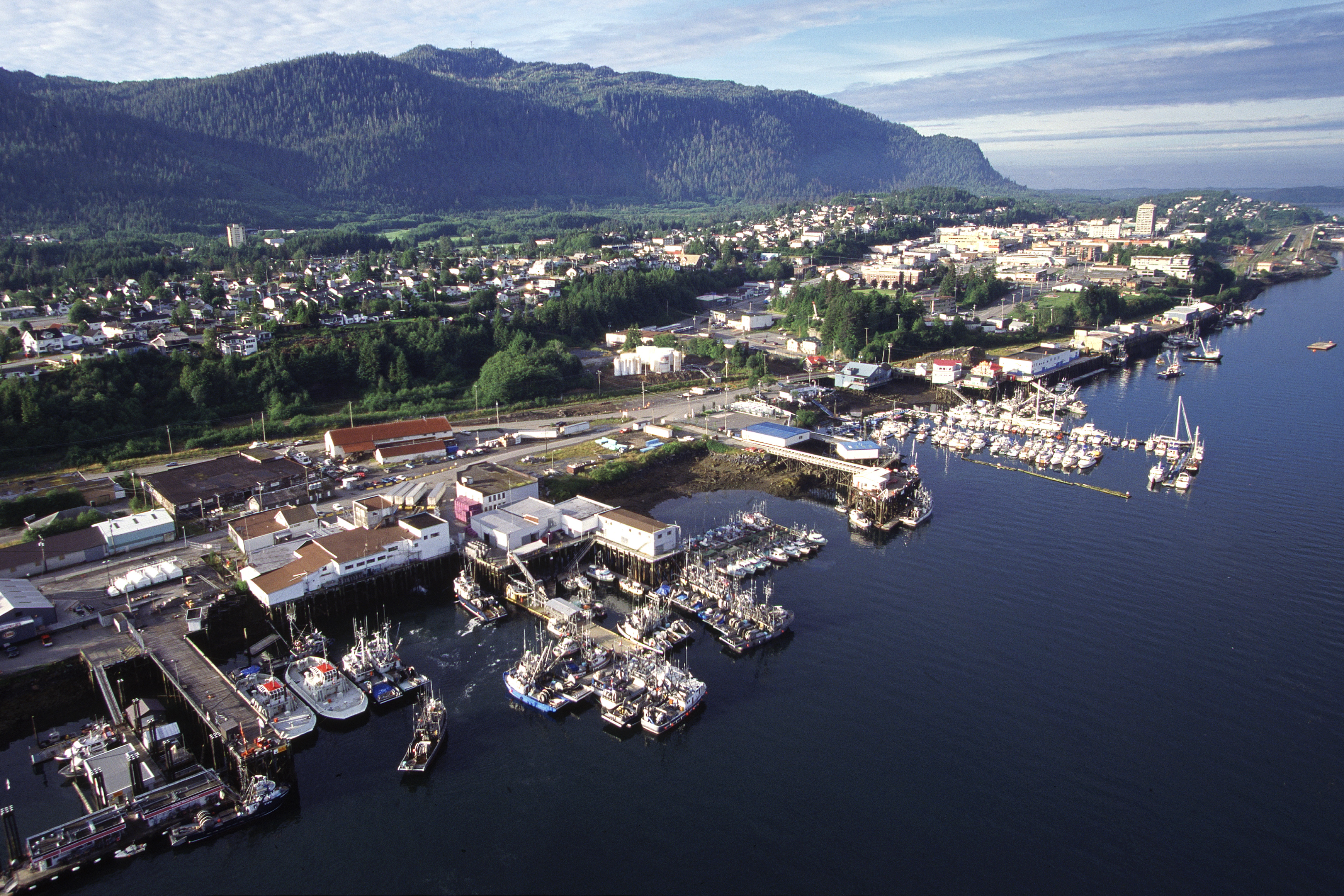 Die schöne Landschaft von Prince Rupert aus der Luftperspektive