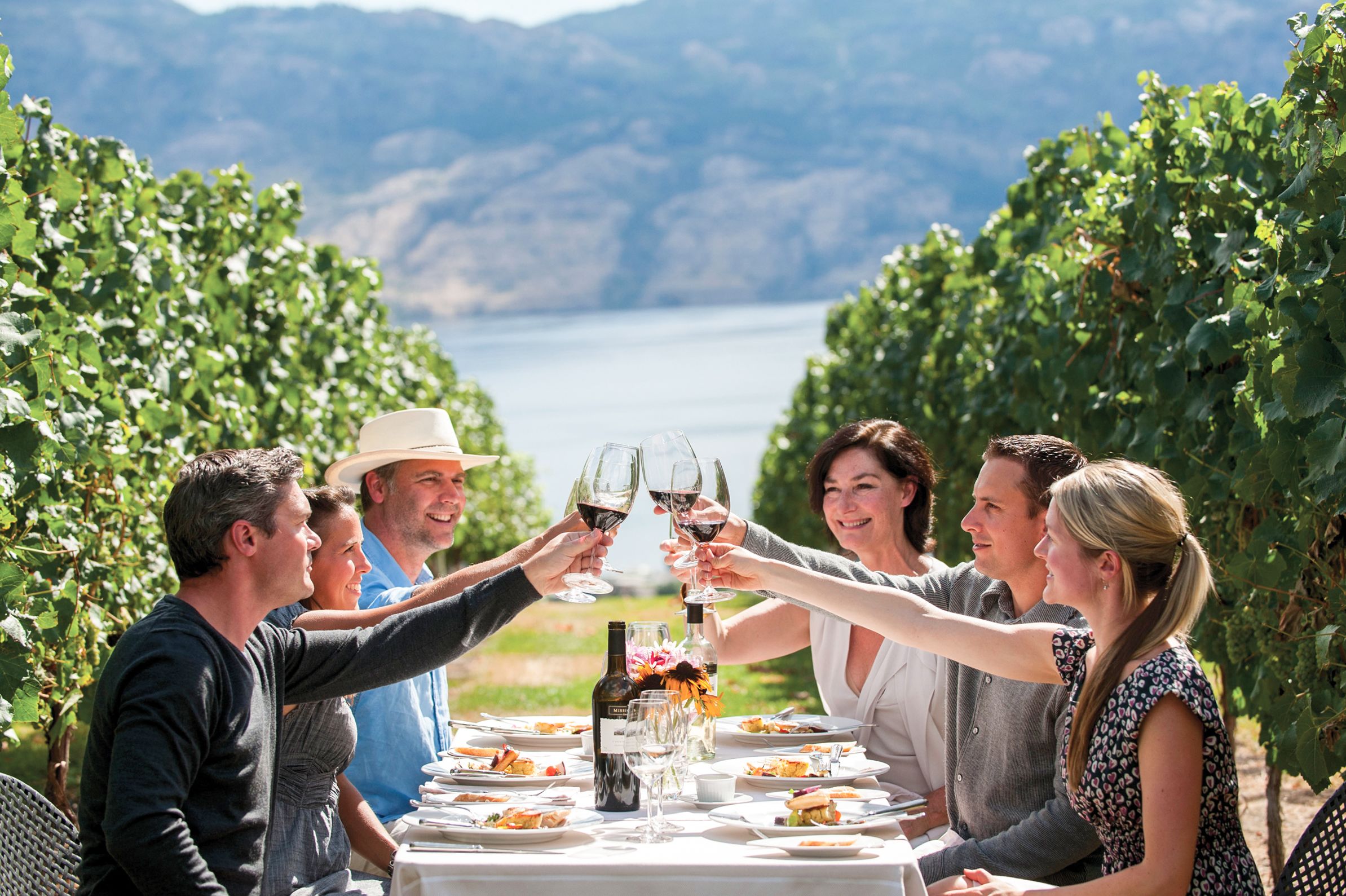 Lunchen in den Weinbergen des Okanagan Valleys