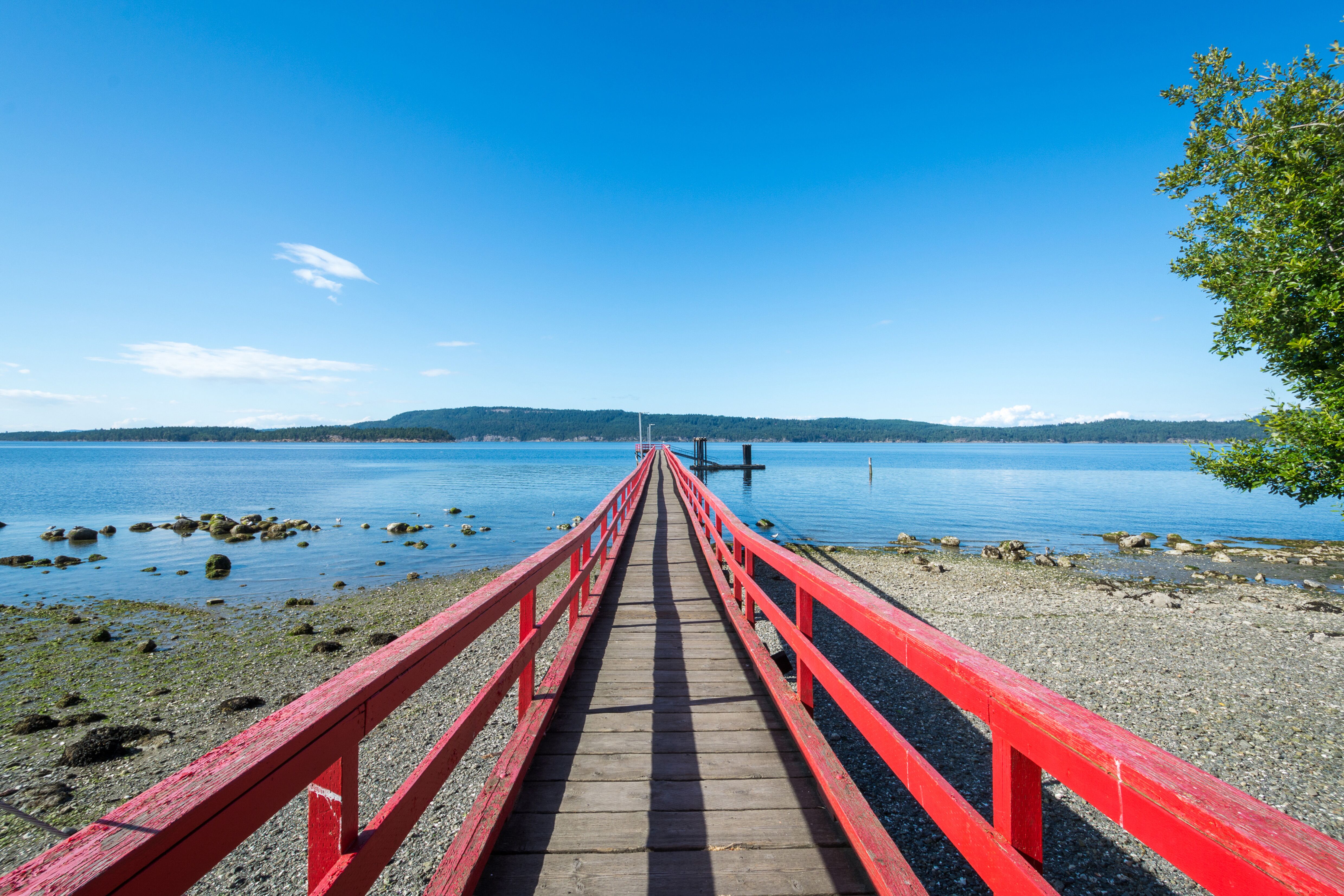 Red Ocean Pier on Salt Spring Island, British Columbia